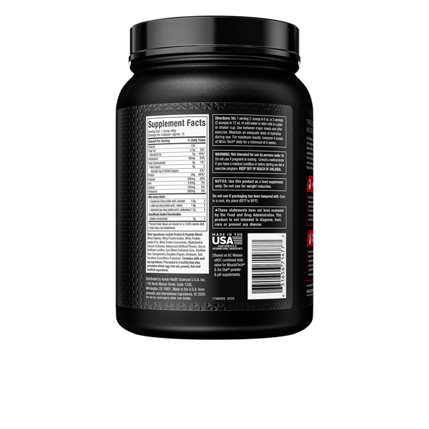 Muscletech NitroTech Whey Protein, Vanilla Cream Flavor, 1.5 lbs