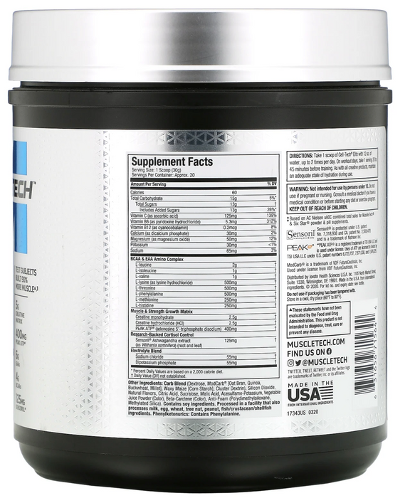 Muscletech Cell Tech Elite Ultimate Creatine Formula, Cherry Bust Flavor, 20 Servings , 591 gr