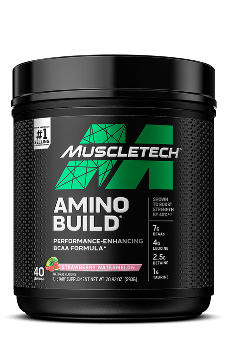 Muscletech Amino Build Performance-Enhancing BCAA Formula, Strawberry Watermelon Flavor, 593 gr