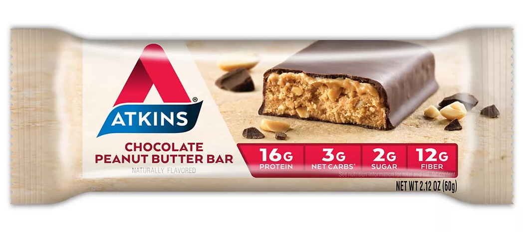 Aktins Chocolate Peanut Butter Protein Bars , 16 ct