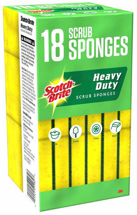 Scotch Brite Heave Duty Scrub Sponges, 18 ct