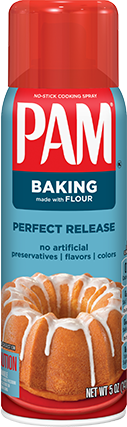 Pam For Baking With Flour Cooking Spray, 5 oz