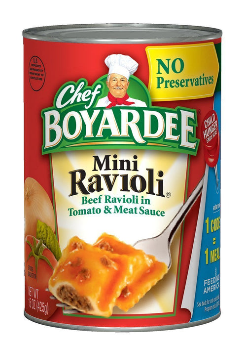 Chef Boyardee Mini Ravioli Can , 15 oz