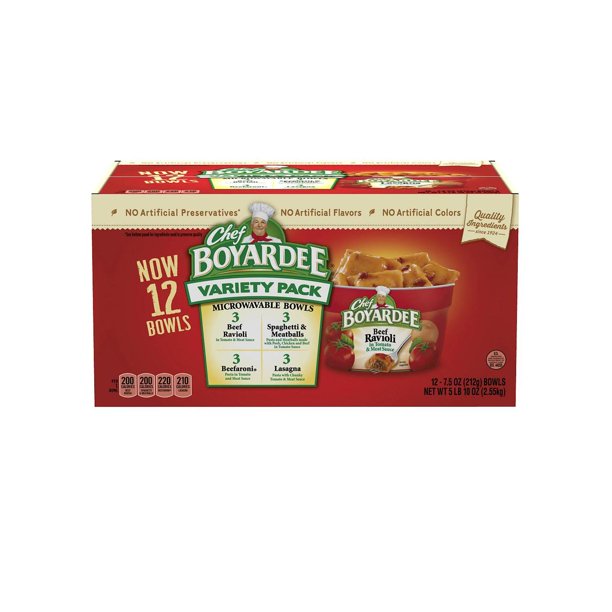 Chef Boyardee Variety Pack 12 ct, 12 x 7.5 oz