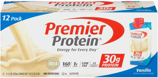
Premier Protein Vanilla Protein Shake Value Pack, 12 x 11 oz