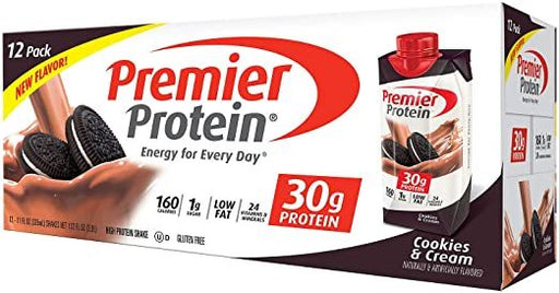 Premier Protein High Protein Shake, Cookies & Creme, 12 x 325 ml