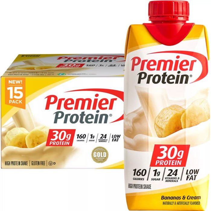 Premier Protein Shake, Banana & Cream Flavor , 15 x 11 oz