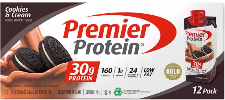 Premier Protein Cookies N' Cream Protein Shake, Value Pack , 15 x 11 oz