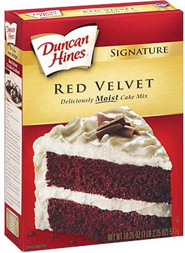 Duncan Hines Signature Red Velvet Moist Cake Mix, 18.25 oz