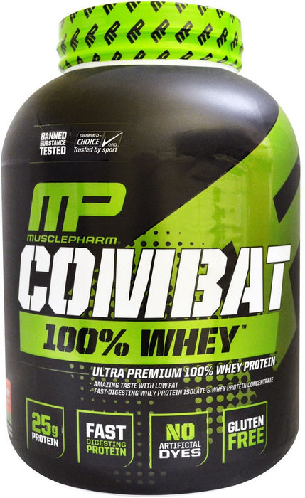 MP MusclePharm Combat Ultra Premium 100% Whey Protein Powder, Strawberry, 5 lbs