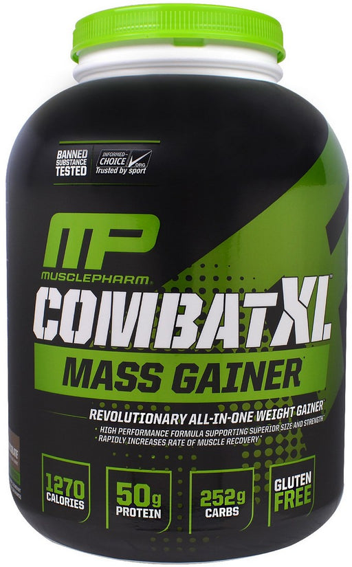 MP MusclePharm Combat XL Mass Gainer Revolutionary All-In-One Weight Gainer, Chocolate, 6 lbs
