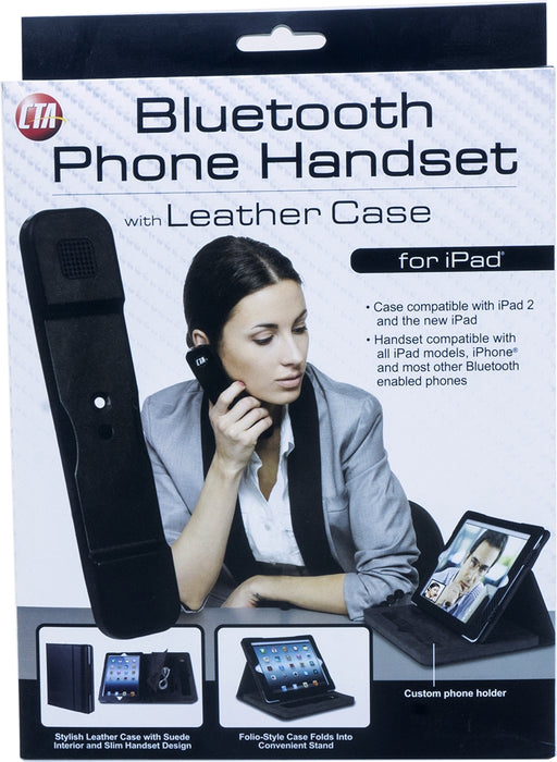 CTA Cordless Bluetooth Phone Handset with Leather Case for iPad, 1 ct