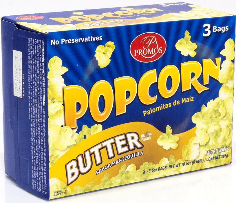 Promos, Microwave Popcorn Flavor, 3 ct