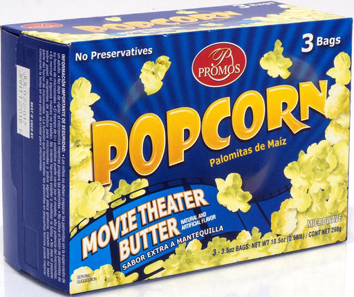 Promos, Microwave Popcorn Butter, 3 pk