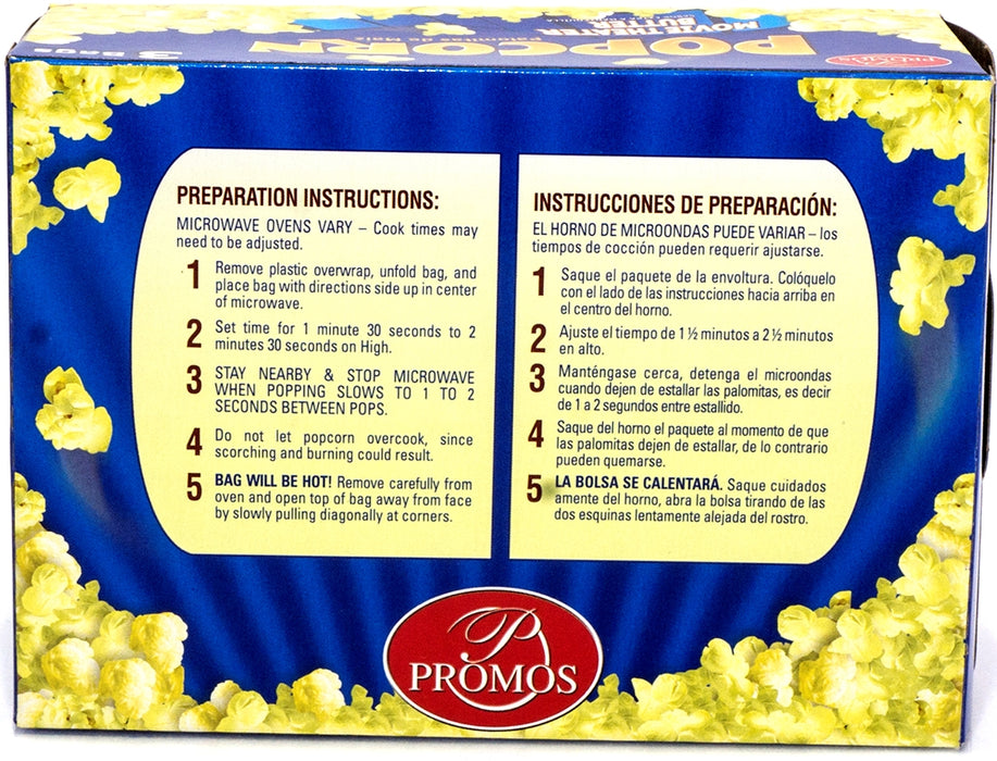 Promos, Microwave Popcorn Butter, 3 pk