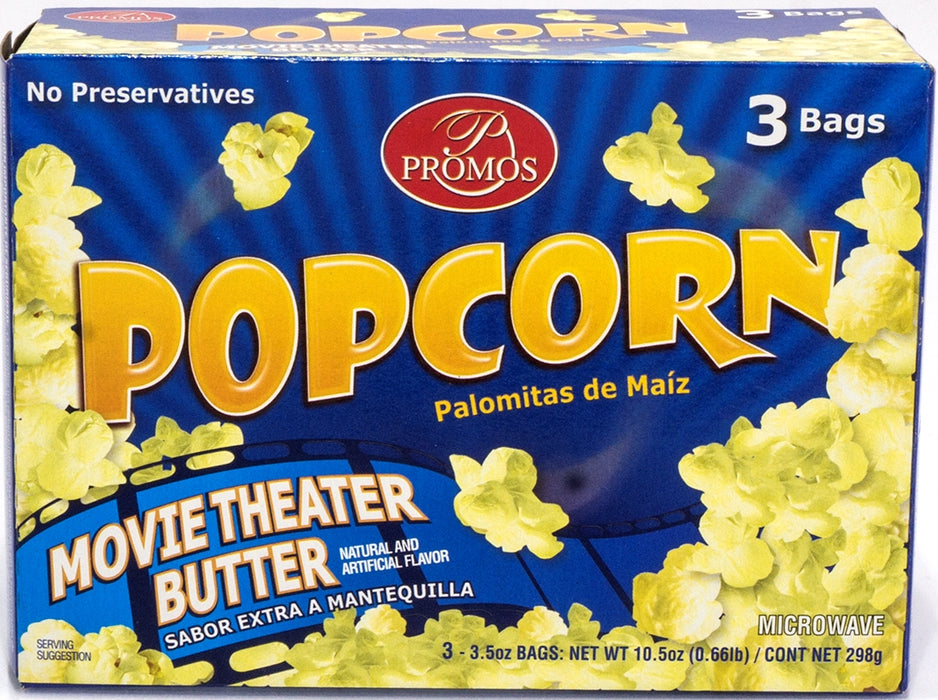 Promos, Microwave Popcorn Butter, 3 pk