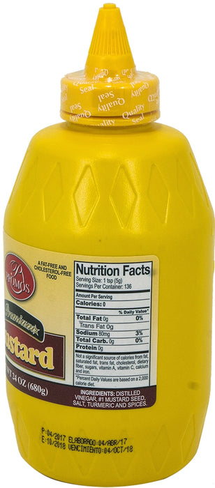 Promos Premium Mustard, 24 oz