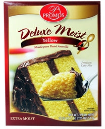 Promos Deluxe Moist Cake Mix, Yellow, 18.25 oz