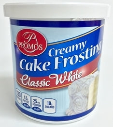 Promos Creamy Cake Frosting, Classic White, 12 oz