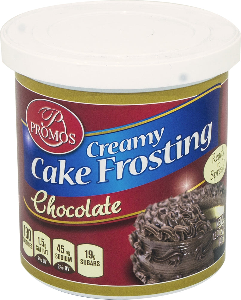 Promos Creamy Cake Frosting, Chocolate, 12 oz