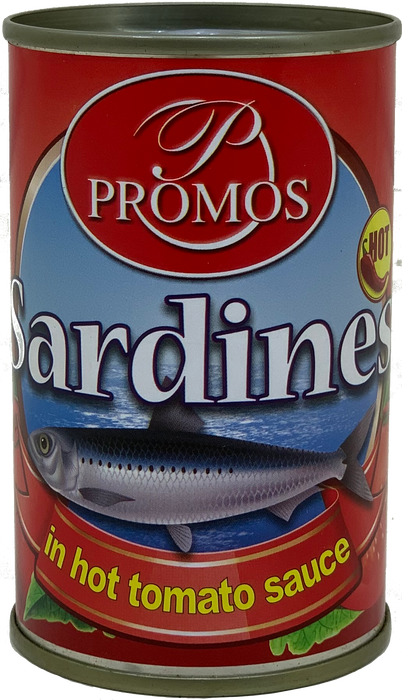 Promos Sardines In Hot Tomato Sauce, 5 oz