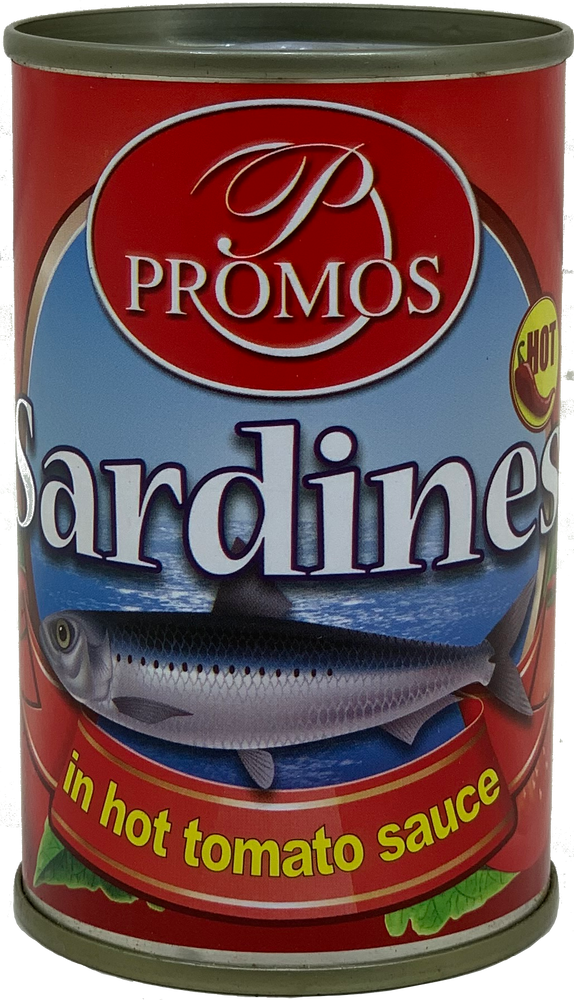 Promos Sardines In Hot Tomato Sauce, 5 oz