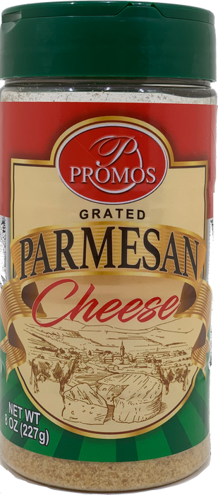 Promos Grated Parmesan Cheese, 8 oz