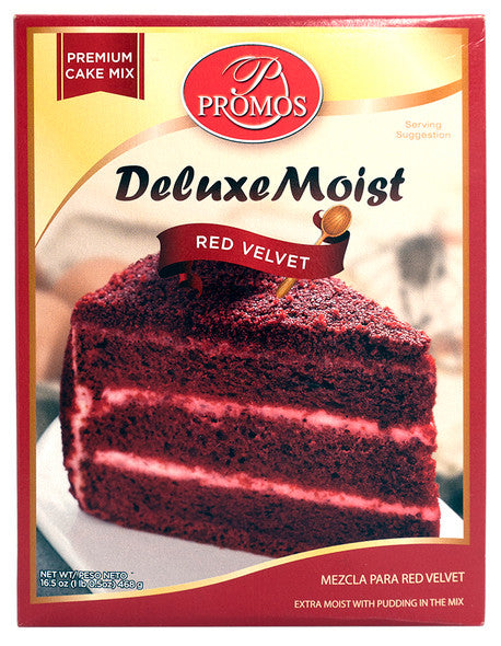 Promos Deluxe Moist Red Velvet Cake Mix , 16.5 oz