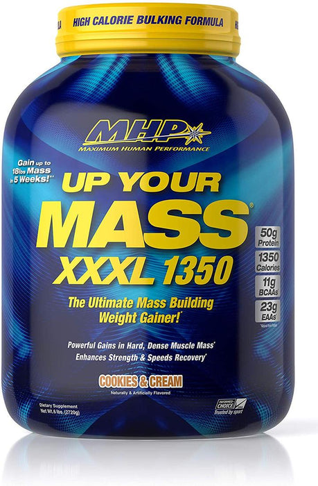 MHP Up Your Mass XXXL 1350 Protein Powder, Cookies & Cream  Flavor, 6 lbs