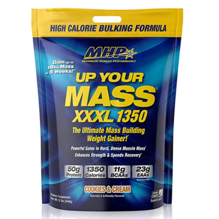 MHP Up Your Mass XXXL 1350 Protein Powder, Cookies & Cream Flavor, 12 LBS, 12 LBS