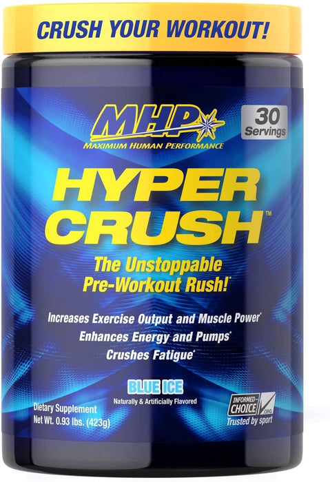 MHP Hyper Crush Pre-Workout, Blue Ice, 423 gr