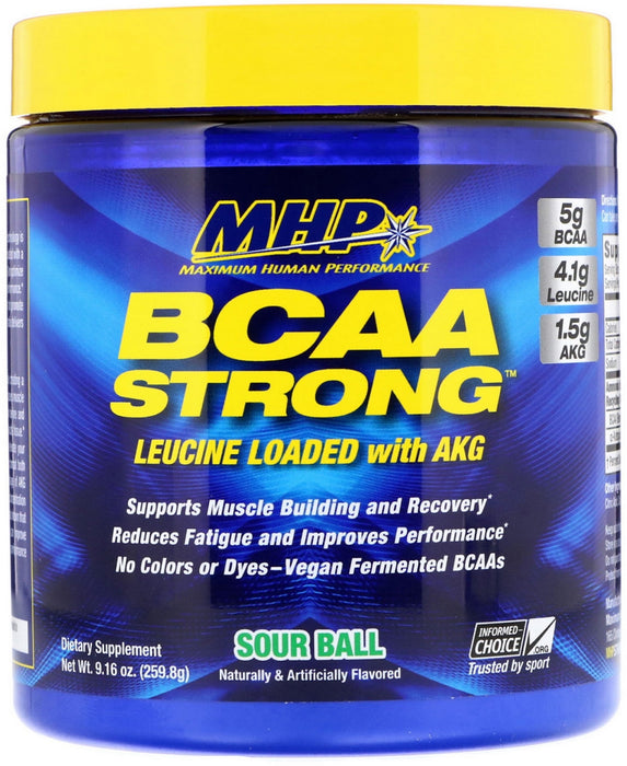 MHP BCAA Strong Leucine Loaded with AKG, Sour Ball, 259,8 gr