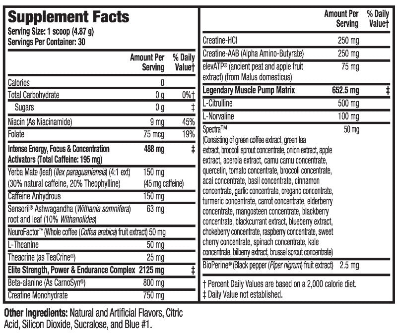MHP Reckless Pre-Workout Drink, Watermelon, 146 gr