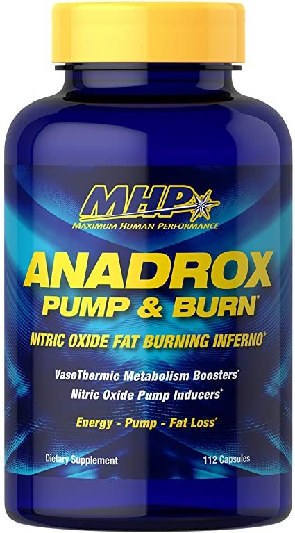 MHP Anadrox Pump & Burn Fat Burner Capsules, 112 ct