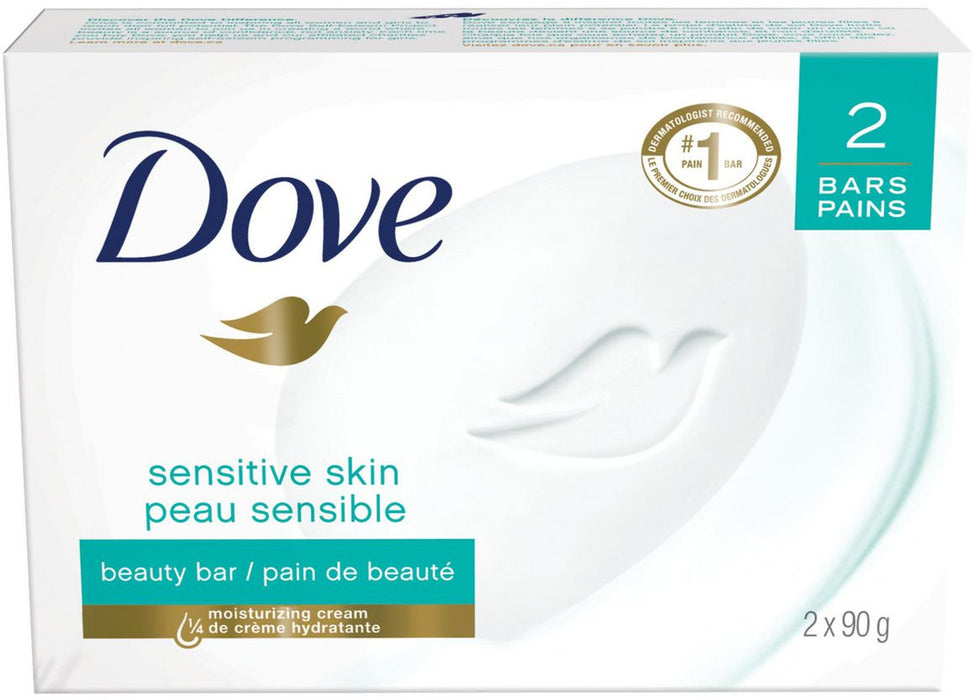 Dove Sensitive Skin Bar Soap, 2 x 90 gr