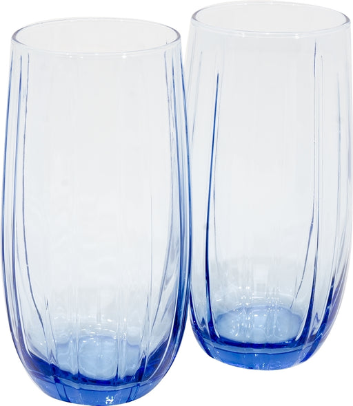 Pasabahce 6-Pack Linka Soft Drink Glass, Blue, 380 ml