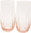 Pasabahce 6-Pack Linka Soft Drink Glass, Pink, 380 ml