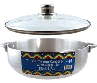 Euro Home Aluminum Cauldron with Glass Lid, 13 qt