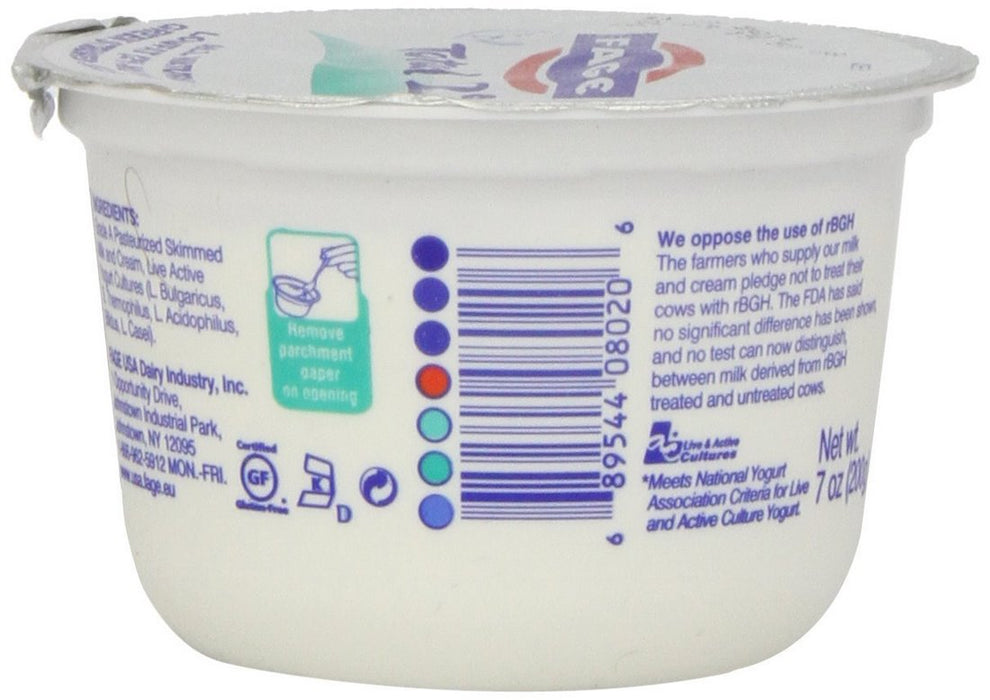 Fage Total 2% Low-Fat Greek Strained Yogurt, All Natural, 7 oz