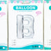 Silver Helium Foil Balloon, Alphabet (Available in Letters A - Z), 40 inch