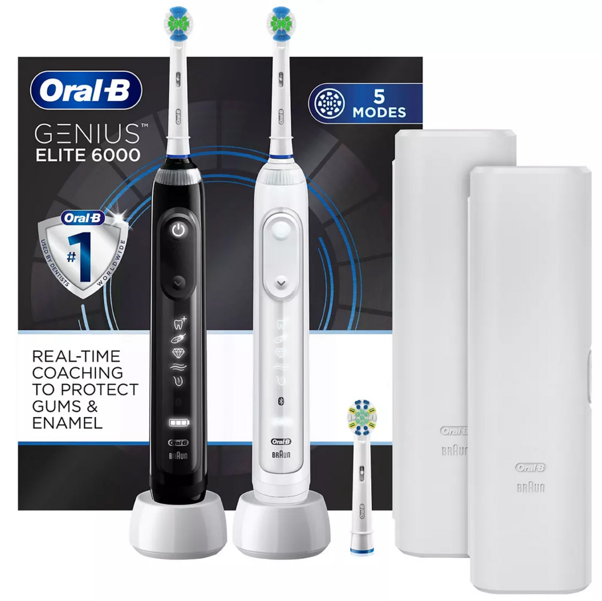 Oral B Genius Elite 6000 Rechargeable Toothbrush Set 2 Pack 2 Ct — 