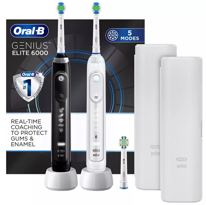 Oral-B Genius Elite 6000 Rechargeable Toothbrush Set, 2-Pack , 2 ct