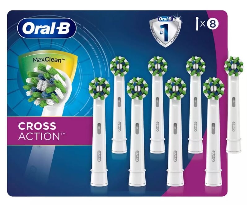 Oral-B CrossAction Electric Toothbrush Replacement Brush Heads , 8 ct
