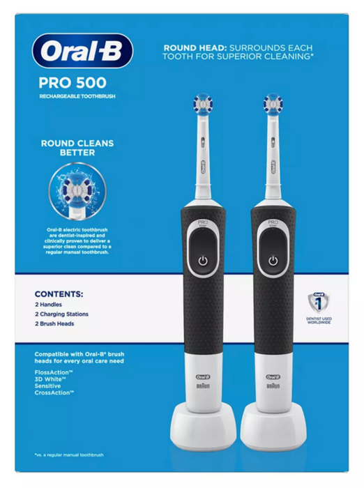 Oral-B Pro Precision Clean Electric Rechargeable Toothbrush , 2 pcs