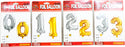 Habile Gold Helium Foil Balloon, Numbers (Available in Numbers 0 - 9), 17 inch