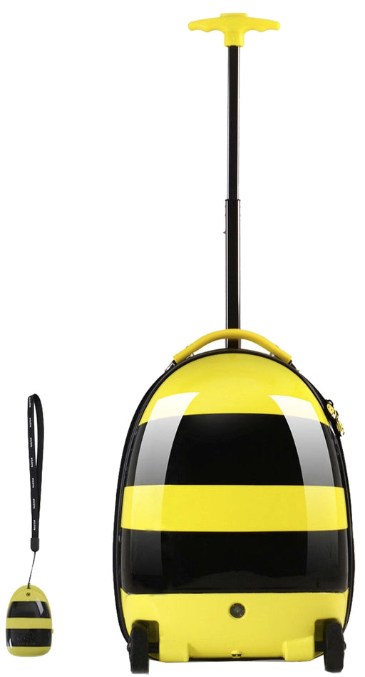 Kids Electric Radio Remote Control Traveling System Suitcase Luggage, Bee, 31 x 25 x 42 cm