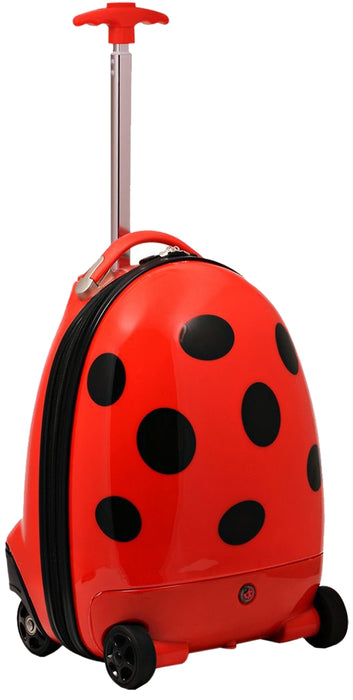 Kids Electric Radio Remote Control Traveling System Suitcase Luggage, Lady Bug, 31 x 25 x 42 cm