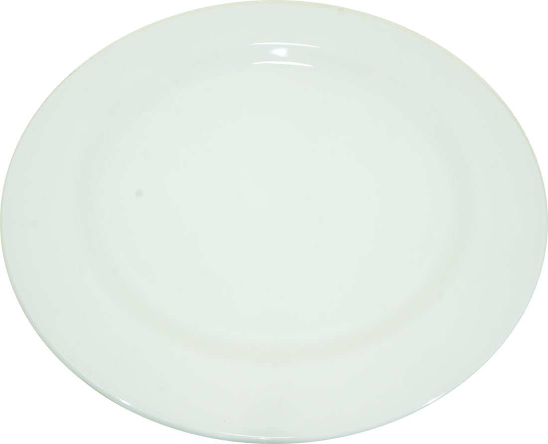 Round Melamine Plate, White, 30 cm