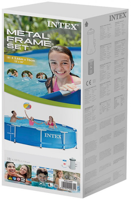 Intex Metal Frame Pool Set, 12 ft x 30 in