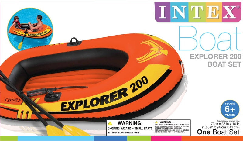 Intex Explorer 100 Inflatable Boat, 4.10 x 2.9 x 1.2 ft